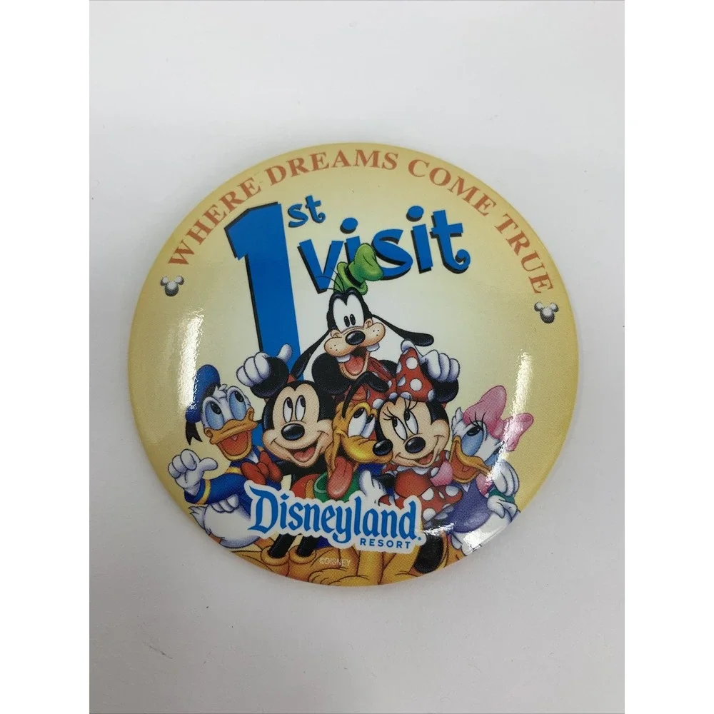 Disney Button Disneyland First 1st Visit 2006 Button Retired